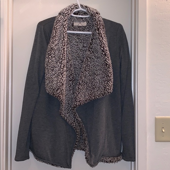 Thread & Supply Sweaters - Gray Sherpa Lined Cardigan